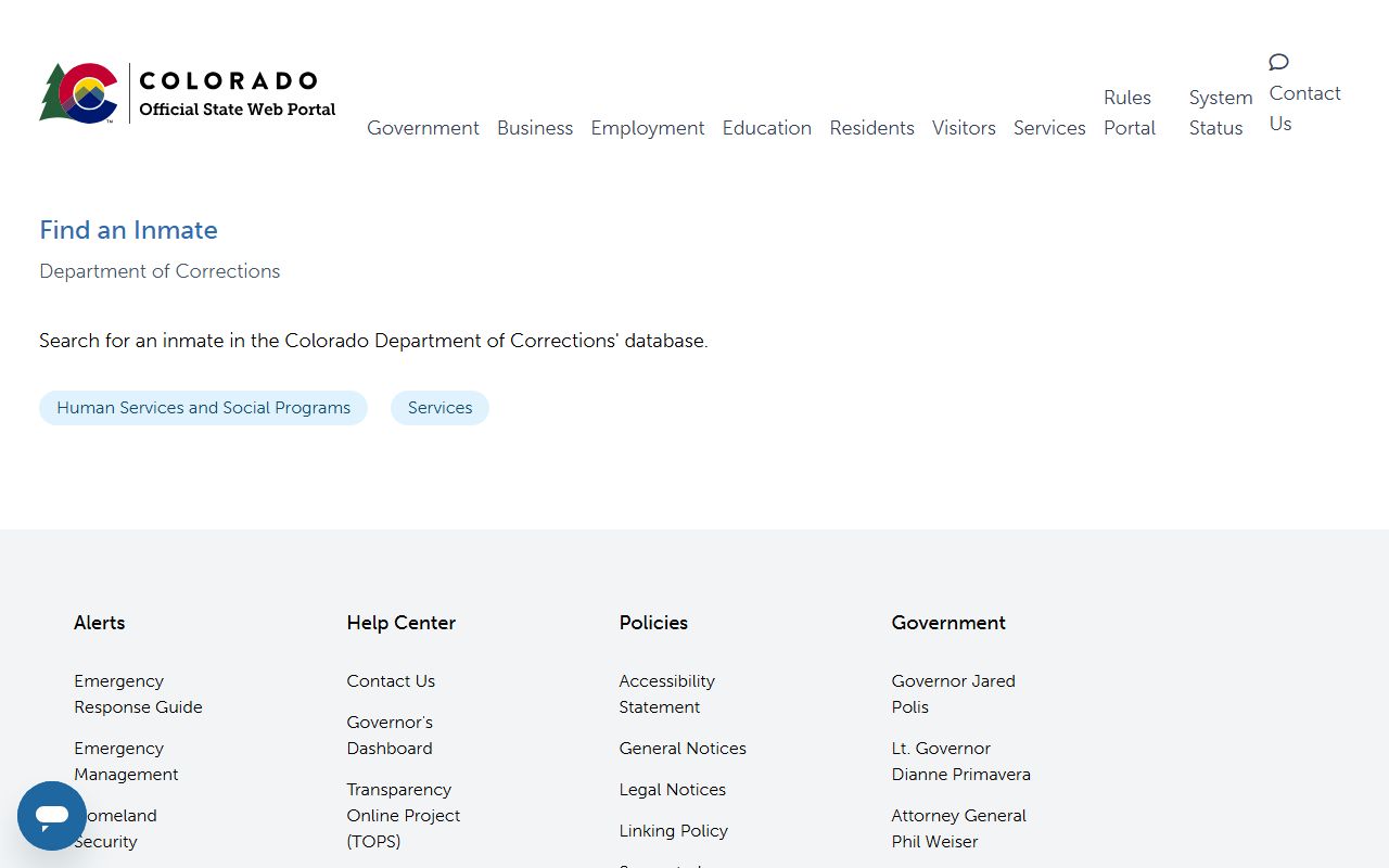 Colorado Find an Inmate locator for Logan County state prison inmate search
